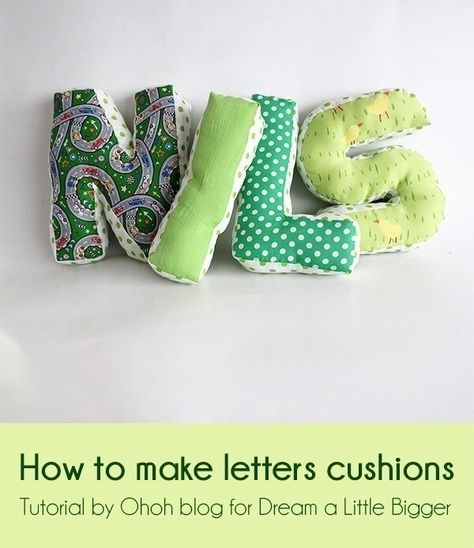 How To Make Letters, Letter Cushion, Cushion Tutorial, Letter Pillows, Sewing Cushions, Diy Letters, Fabric Letters, Sew Easy