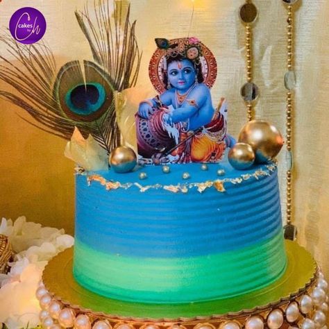 Janmashtami Cake Design, Janmashtami Cake Ideas, Matki Cake, Krishna Theme Cake, Wedding Cake Designs Simple, Krishna Birthday, Butterfly Birthday Cakes, Decorating Frosting, Eggless Cake Recipe