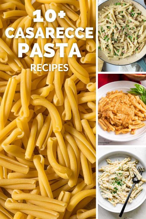 10+ Casarecce Pasta Recipes Casarecce Pasta Recipes Easy, Cassarece Pasta, Caserecce Pasta, Casarecce Pasta Recipes, Casarecce Pasta, Pasta With Peas, Easy Macaroni, Creamy Pasta Dishes, Pesto Pasta Recipes