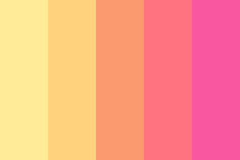 hot summer days Color Palette What Colors Represent, Summer Color Palettes, Hex Color Palette, Gold Color Palettes, Color Palette Challenge, Pink Palette, Color Schemes Colour Palettes, Green Color Schemes, Summer Color Palette