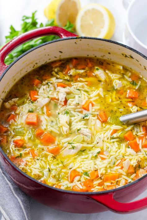 Turkey Orzo Soup! This easy vegetable turkey orzo soup uses leftover Thanksgiving turkey. It's easy, delicious, and made in one pot #cookingformysoul Turkey Orzo Soup, Turkey Orzo, Lemon Turkey, Vegetable Turkey, Lacinato Kale, Leftover Turkey Soup, Leftover Thanksgiving, Turkey Soup Recipe, Thanksgiving Turkey Leftovers