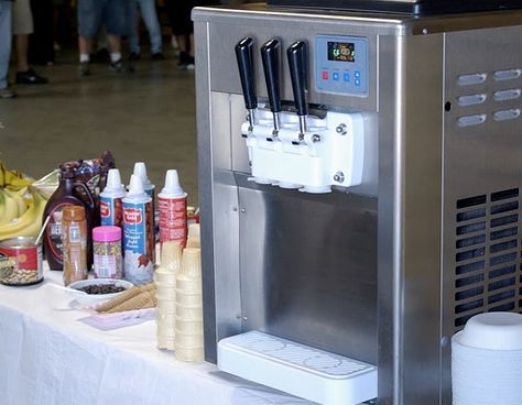 soft serve ice cream machine rental - Google Search Twist Ice Cream, Party Rental Ideas, Soft Serve Machine, Soft Serve Ice Cream Machine, Serve Ice Cream, Dessert Bar Wedding, Serving Bar, Soft Serve Ice Cream, I Lose