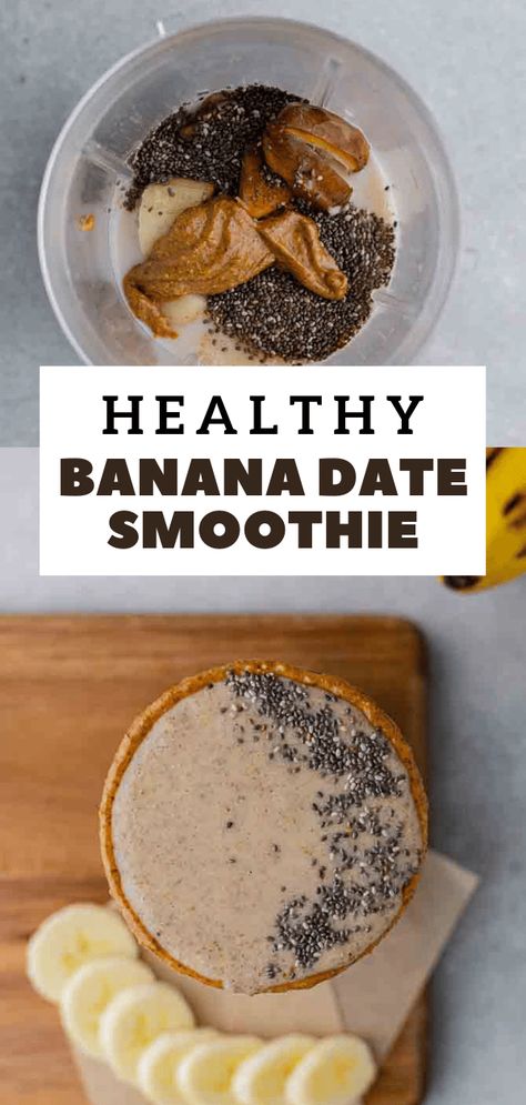 Banana Date Smoothie, Date Smoothie Recipes, Dessert In A Cup, Lifestyle Of A Foodie, Date Smoothie, Almond Butter Smoothie, Almond Smoothie, Lost 100 Pounds, Good Smoothies