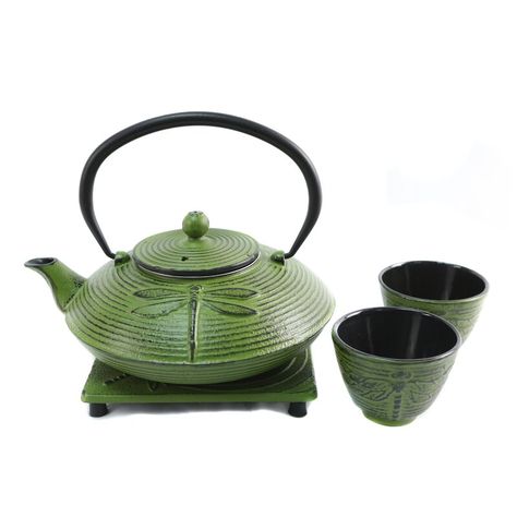 Cast Iron Teapot, Iron Teapot, Brew Tea, Cast Iron Tea Pot, Teapot Set, Symbol Of Power, Dragonflies Design, Healthy Benefits, Stainless Steel Mesh