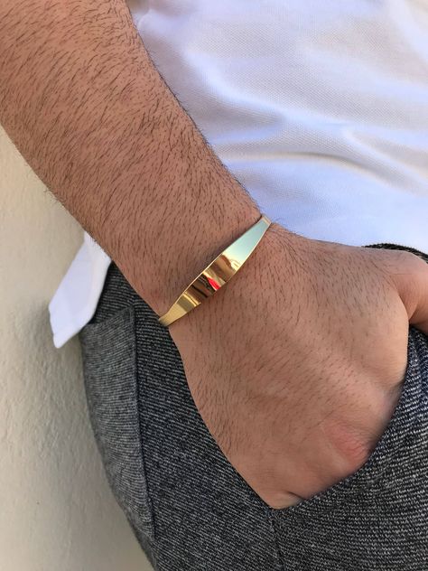 Excited to share the latest addition to my #etsy shop: Men's Bracelet, Gold Bangle Bracelet, Bangle Bracelet Men, Cuff Bracelet Men, Gift for Him, Made in Greece, by Christina Christi Jewels. http://etsy.me/2BFkSIx #jewelry #bracelet #gold #yes #no #unisexadults #mensb Mens Bracelet Gold Jewelry, Man Gold Bracelet Design, Gents Bracelet, Jewerly Bracelets, Mens Gold Jewelry, Jewelry Bracelets Gold, Mens Gold Bracelets, Bangles Jewelry Designs, Gold Bangles Design