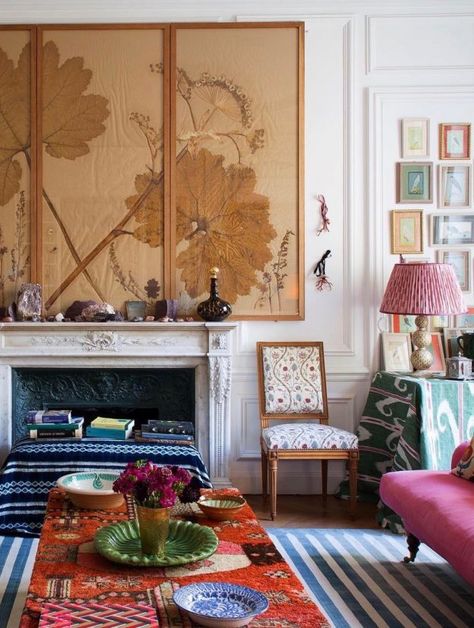 Carolina Irving's Paris Apartment, Take 2 - Katie Considers Paris Apartment Decor, Carolina Irving, Bohemian Style Living Room, Bohemian Style Living, Beautiful Office, Style Living Room, Parisian Apartment, Paris Apartments, Eclectic Design