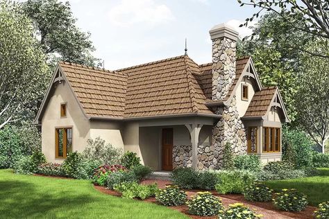 Small house plans European Cottage Exterior, European Cottage House Plans, Tiny Cottage Design, Cottage House Exterior, Cottage House Designs, Small Cottage House Plans, European Cottage, Small Cottage Homes, Stone Cottages