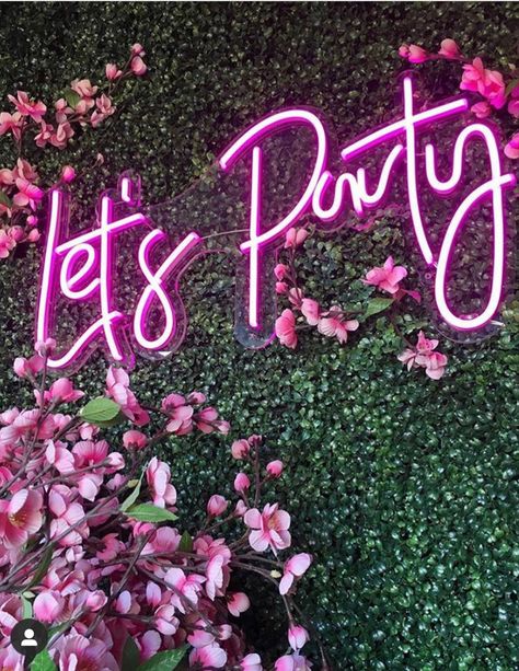 Party Neon Sign, Diy Neon Sign, Party Neon, Neon Birthday, Neon Rose, Neon Wall Art, Light Backdrop, Neon Sign Bedroom, Neon Party