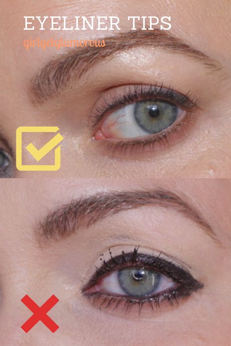 Eyeliner For Natural Look, How To Do Minimal Eyeliner, Lower Waterline Eyeliner, Eyeliner On Top Lid Only, Lower Eyelid Eyeliner, Eyeliner For Blondes, Where To Apply Eyeliner, Top Lid Eyeliner, How To Apply Eyeliner To Bottom Lid