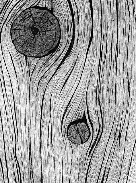 Draw Wood Grain, How To Draw Wood, Wood Drawing, Drawing Wood, Ink Pen Art, Pen Art Work, Tree Textures, Texture Drawing, Pen Art Drawings