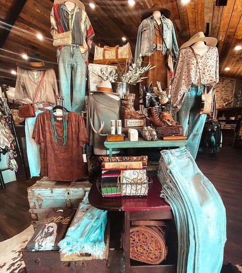 Spring is right around the corner, right? Tap the photo for details! | Instagram Indoor Boutique Booth, Retail Clothing Display Ideas Boutiques, Tshirt Displays Retail, Unique Boutique Displays, Boho Boutique Display, Western Boho Boutique Decor, Wild Rag Display Ideas, Western Boutique Decor Ideas, Vintage Boutique Decor