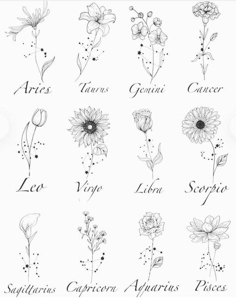 180+ Beautiful Birth Flower Tattoo Ideas (2023) - TattoosBoyGirl Gemini Tattoo Ideas Unique, Owl Tattoo For Women Unique, Gemini Flower Tattoo, Spotty Nails, Tattoo Ideas Female Forearm, Birth Flower Tattoo Ideas, Herz Tattoo Klein, Tattoo Names, Zwilling Tattoo