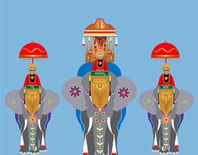 Mysore Dasara Drawing, Mysore Dasara Ambari Elephant, Mysore Ambari Elephant, Mysore Dasara Images, Mysuru Dasara, Kerala Elephant, Mysore Dasara, Groom Cartoon, Bride And Groom Cartoon