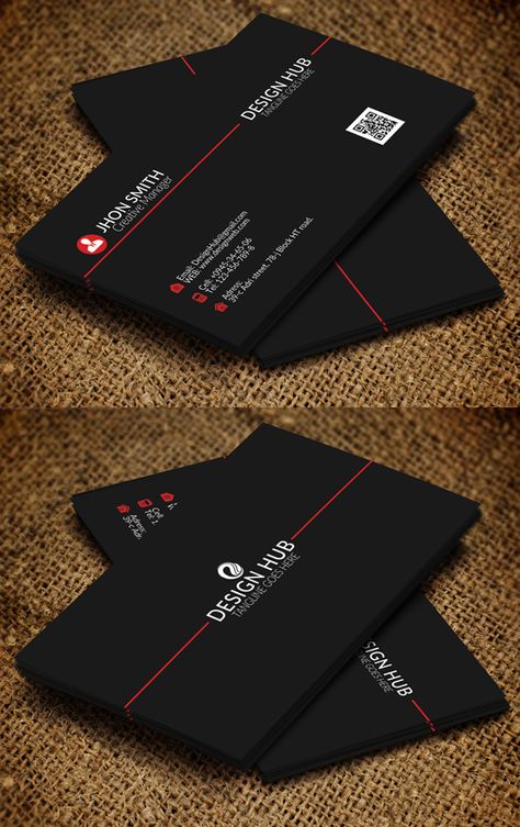 Business Card Template Carte Visite Design Ideas, Black Business Cards, Business Card Design Black, Business Card Logo Design, Business Cards Layout, Business Fonts, Graphic Design Business Card, Name Card Design, Professional Business Card Design