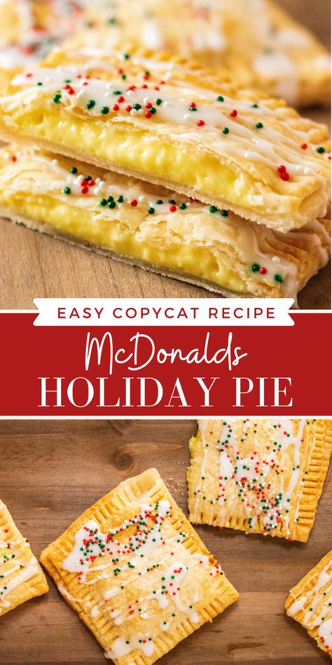 Essen, Pie, Mcdonalds Holiday Pie, Sugar Cookie Pie, Cookie Pie Recipe, Holiday Pies Recipes, Holiday Pie, Dessert Items, Holiday Pies