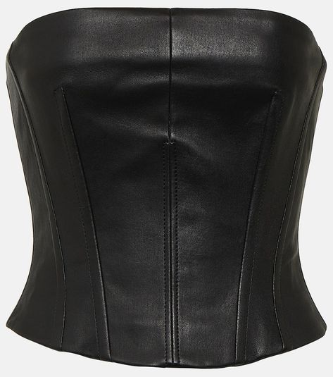 Knee Length Coat, Leather Bustier, Color Name, Leather Outfit, Leather Care, Top Collection, Color Names, Women's Tops, Color Design