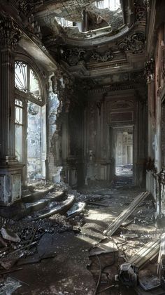 Abandoned Mansion Aesthetic, Haunted Places Aesthetic, Abandoned Castle Aesthetic, Abandoned Castles Interior, Abandoned Places Aesthetic, Haunted House Aesthetic, Creepy Mansion, Abandoned Aesthetic, Ghost Romance