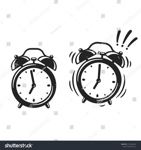 Clock Drawing Simple, Alarm Clock Drawing, Simple Clip Art, White Alarm Clock, Cartoon Clock, Clock Illustration, Clock Drawing, Clock Drawings, Geometric Wolf