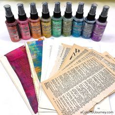 Distress Oxide Spray, Tim Holtz Tutorials, Distress Ink Techniques, Ink Techniques, Tim Holtz Crafts, Distress Crayons, Tim Holtz Distress Ink, Alcohol Ink Crafts, Spectrum Noir