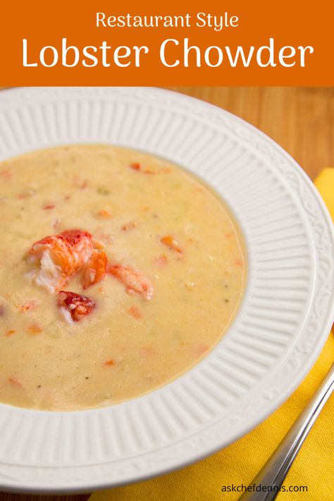 Cream Of Lobster Soup, Lobster Soup Recipes, Lobster Chowder Recipe, Easy Lobster Tail Recipe, Lobster Chowder, Lobster Stew, Lobster Soup, Lobster Bisque Recipe, Lobster Recipe