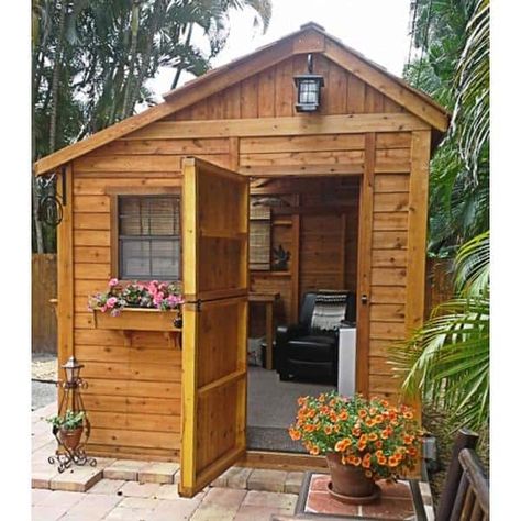 Asma Kat, Cedar Garden, Shed Kits, Backyard Sheds, Potting Sheds, Backyard Shed, Outdoor Sheds, Wood Shed, Dutch Door