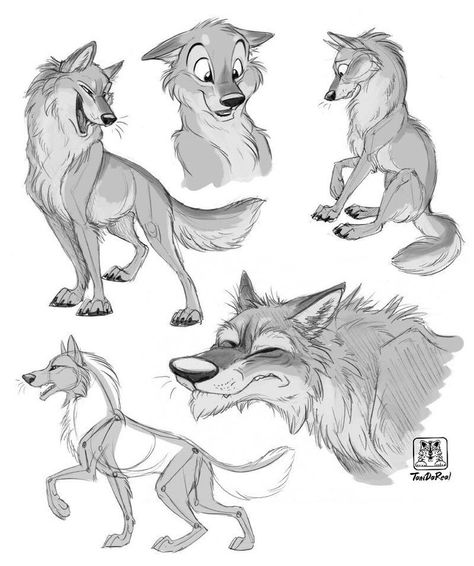 Cartoon Wolf Drawing, Concept Art Disney, Red Riding Hood Art, Anime Wolf Drawing, Wolf Sketch, Cartoon Wolf, Canine Drawing, Animal Caricature, Wolf Character