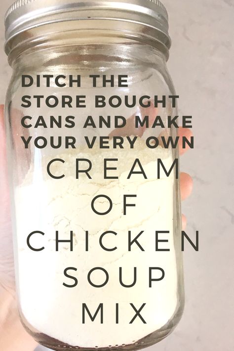 Homemade Cream of Chicken Soup Mix Recipe – Sweet Frugal Life Cream Of Chicken Soup Mix Recipe, Soup Mix Recipes, Homemade Soup Mix, Homemade Cream Of Chicken Soup, Homemade Cream Of Chicken, Dry Soup Mix, Homemade Dry Mixes, Recipe Cookies, Homemade Spice Mix