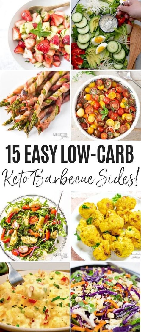 15 Delicious Low-Carb & Keto Sides For Tailgates and Barbecues #ketosides #lowcarbsidedish #sidedish #bbq Bbq Chicken Sides, Picnic Side Dishes, Chicken Recipes For Two, Barbecue Sides, Sandwhich Recipes, Keto Sides, Bbq Salads, Tailgate Parties, Barbeque Recipes