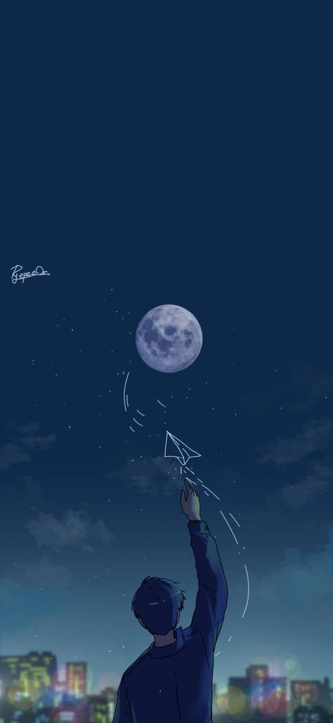 Anime Moon Sky, Chill Wallpaper, Bahasa Jepun, Anime Stars, Japon Illustration, Anime Wallpaper Phone, Anime Backgrounds Wallpapers, Cool Anime Wallpapers, Anime Artwork Wallpaper