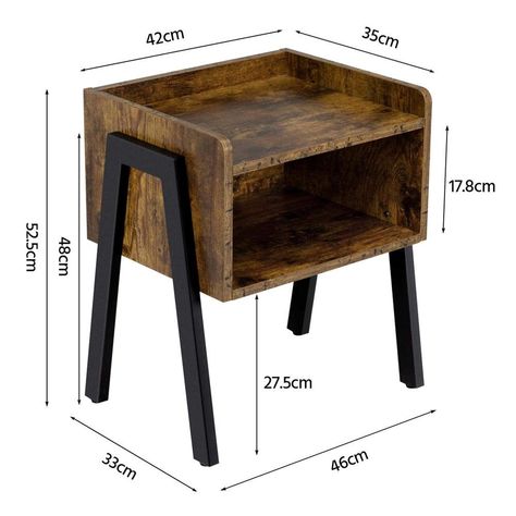 Small House Furniture, Industrial Bedside Tables, Bedside Tables Nightstands, Metal End Tables, Bedside Table Storage, Chic Table, Small Space Storage, Modern End Tables, End Table Sets