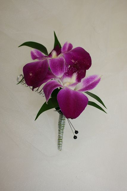 Orchid Corsage, Flowers At Wedding, Orchid Boutonniere, Orchid Corsages, Succulent Boutonniere, Prom Corsage And Boutonniere, Boutonnieres Prom, Purple Succulents, Succulent Bouquet