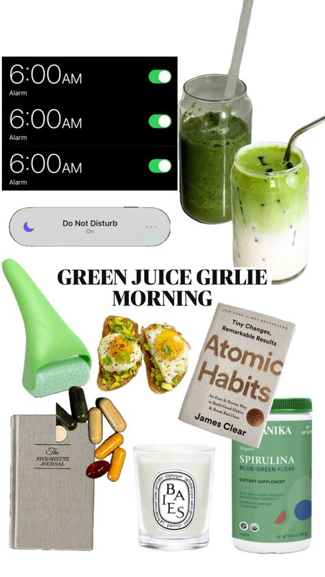 Green juice, green juice girl, morning routine, morning goals, wellness, healthy lifestyle Green Juice Girl Aesthetic, Green Juice Aesthetic, Green Juice Girl, Girlie Aesthetic, Juice Healthy, Aesthetic Morning, Holistic Diet, Wellness Wednesday, Holistic Lifestyle