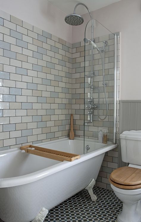 Two Wall Bathtub, Clawfoot Tub Bathroom Tile Wall, Claw Foot Tub Shower Combo, Bathroom Clawfoot Tub, Soaking Tub Shower Combo, Small Bathroom With Tub, Clawfoot Tub Bathroom, Bathroom Tub Shower Combo, Bathtub Shower Combo