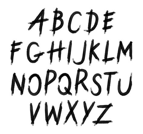 Grunge Font Tattoo, Emo Font, Spooky Lettering Halloween Fonts, Grunge Letters, Alternative Fonts, Grunge Lettering, Messy Fonts, Punk Font, Happy Halloween Font