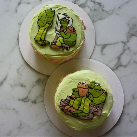 Essen, Frog And Toad Themed Party, Frog And Toad Cake, Frog And Toad Birthday Party, Frog And Toad Birthday, Frog And Toad Party, Toad Cake, Funny Recipes, 22 Cake