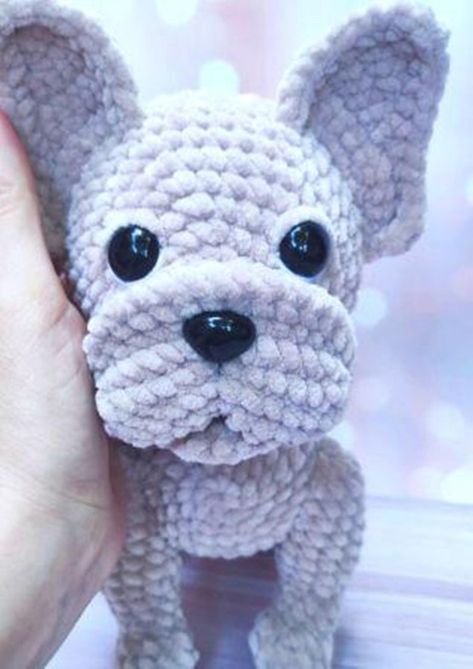 Crochet pattern french bulldog, Amigurumi dog pattern, Crochet patteern stuffed dog, English pattern amigurumi pdf French Bulldog Amigurumi, Crochet French Bulldog, Amigurumi Dog Pattern, Amigurumi Puppy, Dog Crochet Pattern, Puppy Pattern, Amigurumi Dog, Teddy Bear Dog, Dog Crochet