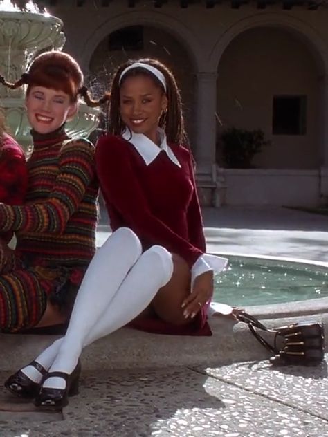 Clueless Aesthetic Outfits, Dionne From Clueless, Dionne Clueless Outfits, Cher Clueless Outfit, Dionne Clueless, 2000s Outfit Ideas, Clueless Aesthetic, Black 90s Fashion, Clueless Costume