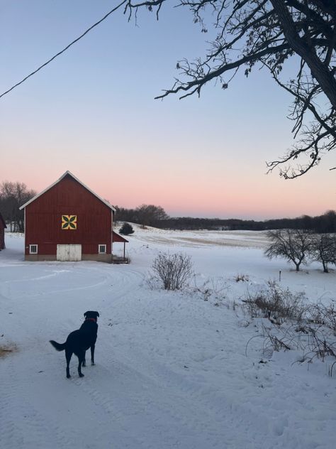 Nature, Snowy Farm Aesthetic, British Countryside Winter, Christmas In The Country Aesthetic, Winter In Countryside, Winter Homestead Aesthetic, Canada Farm Aesthetic, Snow Farm Aesthetic, Peaceful Winter Aesthetic