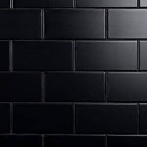 Ivy Hill Tile Piston Camp Black Rock 4 in. x 12 in. Matte Ceramic Subway Wall Tile (34-piece 10.97 sq. ft. / box)-EXT3RD100505 - The Home Depot Textured Subway Tile, Textured Subway, Black Subway Tiles, Unsanded Grout, White Wall Tiles, Bathroom Oasis, Matte Tile, Subtle Beauty, Merola Tile