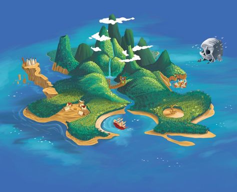 Another great Neverland pic Neverland Island, Peter Pan Cartoon, Neverland Tattoo, Concept Art Disney, Neverland Map, Disney Island, Peter Pan Art, Peter Pan Neverland, Peter Pan Nursery