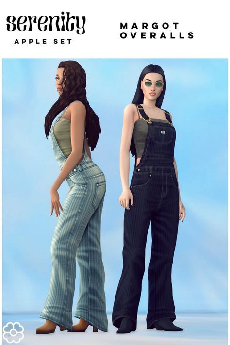 Sims 4 Overalls, Sims 4 Female Clothes Cc, Sims 4 Female Clothes, Best Sims 4 Cc, Sims 4 Cc Clothes, Clothes Cc, My Sims, Sims 4 Game Mods, Sims 4 Expansions