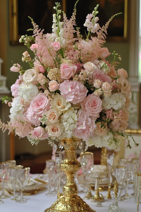 100+ Pastel Wedding Flowers for a Calm and Romantic Vibe | Matched Hearts Pink Wedding Flower Arrangements, Cream Floral Arrangements, Yellow Pink Wedding, Pink Wedding Flowers Centerpiece, Peonies Wedding Centerpieces, Wedding Flower Arrangements Pink, Bright Centerpieces, Pink Flower Arrangements, Church Wedding Flowers