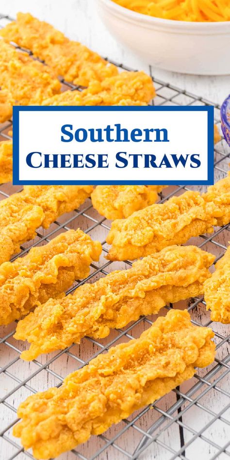 Paula Deen Cheese Straws, Cheese Straws Recipe Paula Deen, Easy Cheese Straws Simple, Cheese Curls Snacks, Southern Living Cheese Straws, Best Cheese Straws Recipe, Cheese Straws Recipe Southern Living, Cheese Rings Recipe, Oven Cheese Crisps