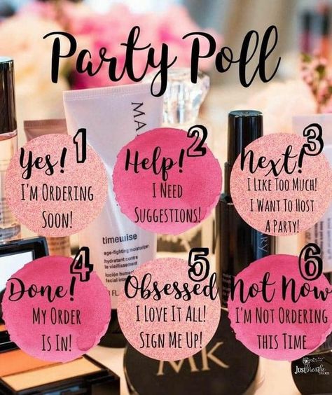 Seint Party Rewards, Mary Kay Social Media Posts, Mary Kay Facebook Cover Photo, Party Polls, Farmasi Games, Mary Kay Facebook Party Games, Mary Kay Hostess Rewards, Mary Kay Gift Certificates, Mary Kay Online Party