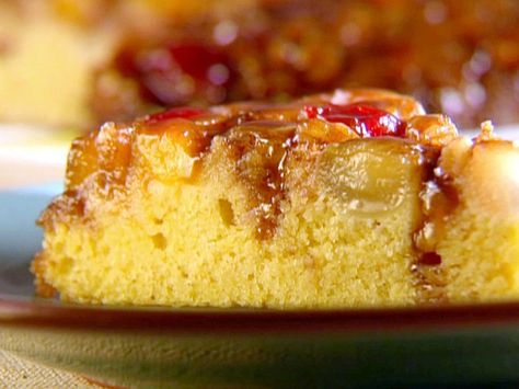 Get this all-star, easy-to-follow Upside-Down Cornbread Cake recipe from Sunny Anderson  #Contest Upside Down Cornbread, Cornbread Cake Recipe, Cornbread Cake, Sunny Anderson, Pineapple Upside, Pineapple Upside Down Cake, Pineapple Upside Down, Cooking Channel, Upside Down Cake