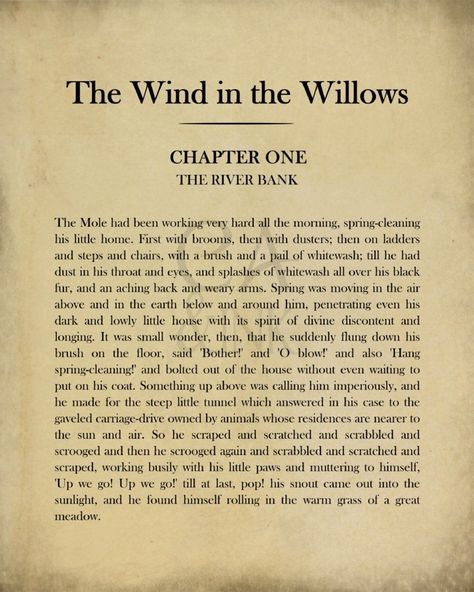 Vintage Book Pages Aesthetic, Framing Inspiration, Book Page Wall, Page Wall, Kenneth Grahame, The Wind In The Willows, Wind In The Willows, Kids Novels, Free Vintage Printables