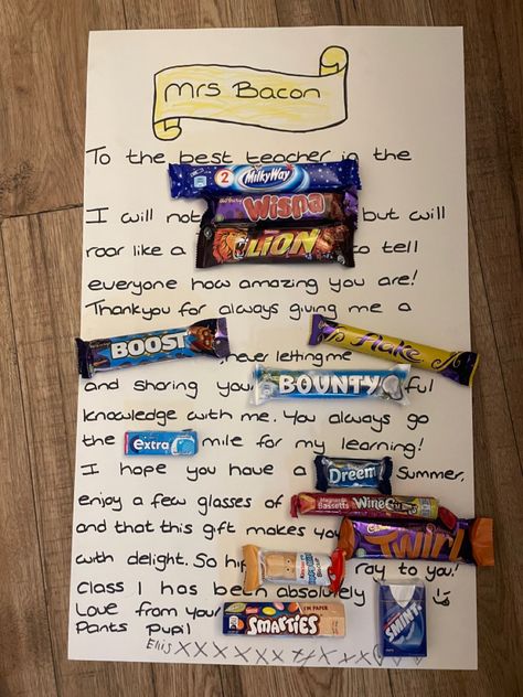 Our take on a chocolate poem teacher gift. Original idea from pinterest with a few bits we added/changed. Chocolate Poem, Teacher Poems, Ideas For Teachers, Cute Ideas, Like A Lion, Diy Teacher Gifts, Best Teacher, Teacher Gift, Pop Tarts