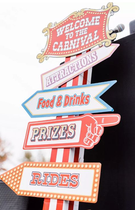 carnival birthday party signage Carnival Signage, Party Signage, Signage Wayfinding, Birthday Carnival, Carnival Birthday Party, Birthday Plans, Carnival Food, Carnival Birthday Parties, Fun Birthday Party