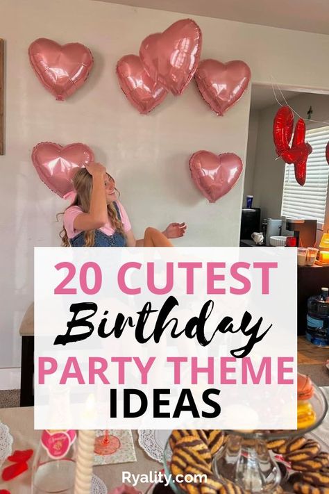 I love these birthday theme party ideas, def copying for my bday Trendy Birthday Ideas, Theme For 24th Birthday, Unique Bday Party Ideas, 15 Year Birthday Ideas, 32 Birthday Party Ideas For Women, 23 Birthday Themes For Her, 2024 Birthday Party Themes, Cute Bday Party Themes, Aesthetic Birthday Party Themes Blue