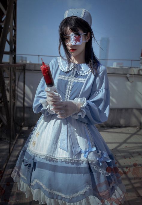 New Release: 【-The Creepy Nurse-】 Lolita OP Dress, Apron and Hat

◆ Shopping Link >>> https://lolitawardrobe.com/withpuji-the-creepy-nurse-lolita-op-dress_p6869.html Nurse Outfit Aesthetic, Creepy Nurse, Creepy Cute Fashion, Nurse Outfit, Ideal Aesthetic, Kawaii Outfits, Dress Apron, Shopping Link, Nursing Fashion